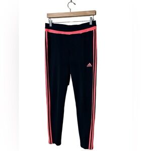 ADIDAS Skinny/Straight Leg Sweatpants Pink Stripe